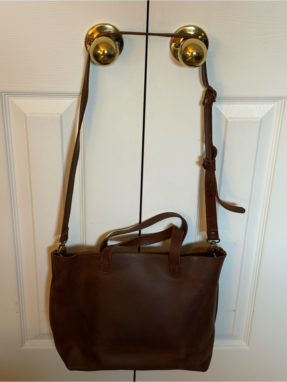 Classic Brown Portland Leather Goods medium Crossbody tote - Picture 13 of 13